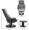 HOMCOM Massagesessel Fernsehsessel, Hocker, aus Kunstleder, Kann sitzen, um 360° drehen (Relaxliege, 2-St, Massagestuhl), für Wohnbereich, Grau Bild 3