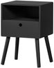 Nachttisch Ozzy aus MDF, Schwarz, 36 x 30 x 53 cm Bild 4
