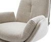 Drehstuhl Clea-Flex Webstoff Soft Beige Kreuzgestell breit Effektfinish Titan 360° drehbar Wippfunktion Bild 5