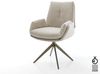 Drehstuhl Clea-Flex Webstoff Soft Beige Kreuzgestell breit Effektfinish Titan 360° drehbar Wippfunktion Bild 2