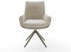 Drehstuhl Clea-Flex Webstoff Soft Beige Kreuzgestell breit Effektfinish Titan 360° drehbar Wippfunktion Bild 3