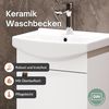 Planetmöbel Badmöbel Set aus Waschtisch mit Unterschrank 45cm in Weiß, Waschbecken und Armatur in Chrom, Zeitloses Badezimmerset Bild 5