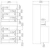 Dmora - Schuhschrank Nolwenn, Schuhregal, Mehrzweck-Eingangsgarderobe, Möbel für Schuhe, 80x40 h192 cm, Eiche und Schwarz Bild 4