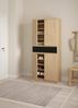 Dmora - Schuhschrank Nolwenn, Schuhregal, Mehrzweck-Eingangsgarderobe, Möbel für Schuhe, 80x40 h192 cm, Eiche und Schwarz Bild 5