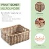 Kobolo Aufbewahrungskorb Rattankorb eckig Rattan kubu grey groß 52x40x20 cm (1 St) Bild 2
