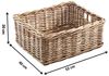 Kobolo Aufbewahrungskorb Rattankorb eckig Rattan kubu grey groß 52x40x20 cm (1 St) Bild 4