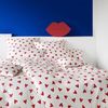 elegante Mako-Satin Bettwäsche Cherie himbeerrot|135x200 cm + 40x80 cm Bild 3