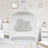 Dalber Lampe kinderzimmer, kinderlampe Pendelleuchte Hängelampe, Deckenleuchte Kinder, Deckenlampe kinderzimmer Baby Dreams Wolke Grau, 76012E, E27 Bild 2
