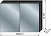 Spiegelschrank Badspiegel Badezimmer Spiegel City 100cm Esche schwarz mit 5W LED-Strahler / Energiebox Bild 3