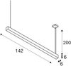 SLV No. 1001309 Q-LINE DALI SINGLE LED Pendelleuchte dimmbar 1500mm schwarz Bild 5