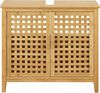 Waschbeckenunterschrank Ingmarsö Bambus 60x67x30cm [en. casa] Bild 5