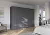 Rauch Möbel Alabama, Kleiderschrank, Garderobenschrank, 6-türig, Zubehör Classic, 3 Kleiderstangen, 9 Einlegeböden, Farbe Grau metallic, Schwarz, Griff Grau metallic, 271 x 229 x 54 cm Bild 2