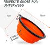 PETSATION Hundenapf faltbar (2x1000 ml), Silikon orange Bild 5