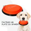 PETSATION Hundenapf faltbar (2x1000 ml), Silikon orange Bild 3