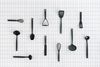 Brabantia Küchenhelfer Basic, Schaumschläger, Schneebesen, Rührbesen, Klein, Schwarz, 365287 Bild 3