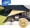 Gartenia Sunprotect 12003 Professional Sonnensegel, 4,5 x 4,5 x 6,3 m, 90° Grad Dreieck, wind- und wasserdurchlässig, beige Bild 2