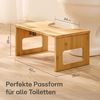 Praknu Fußhocker Klappbarer Toilettenhocker aus FSC® Bambus - Holz, Badezimmer Bild 2