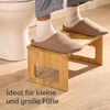 Praknu Fußhocker Klappbarer Toilettenhocker aus FSC® Bambus - Holz, Badezimmer Bild 5