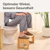 Praknu Fußhocker Klappbarer Toilettenhocker aus FSC® Bambus - Holz, Badezimmer Bild 3