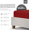 Bettwaesche-mit-Stil Mako-Satin Spannbettlaken rot 120x200cm Höhe 21-30cm Bild 2