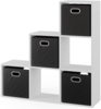 Treppenregal Weiß 107.2 x 107.8 cm mit Faltboxen opt. 3 Vicco
