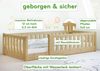 Kinderbett, Bodenbett mit dreiseitiger Sicherung 80x180 Kiefer natur lackiert V-60.77-08-180ohne Zubehör Bild 3