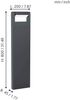 Eglo 98708 LED Stehleuchte BRIANZA schwarz L:20cm B:4,5cm H:80cm IP44 3000K Bild 4