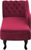 Beliani 'Nimes' Chaiselongue, Burgunderrot, Samt, 79 x 65 x 169 cm, Links Bild 5