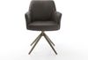 Drehstuhl Xana-Flex mit Armlehnen Mikrofaser Anthrazit Vintage Kreuzgestell breit Effektfinish Titan 360° drehbar Taschenfederkern Bild 4