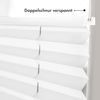 Sonello Plissee Klemmfix ohne Bohren 50x120 cm Weiß Faltrollo Plisseerollo Jalousie für Tür & Fenster Blickdicht Sichtschutz Sonnenschutz Fertifplissee Rollo Bild 3