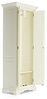 Garderobenschrank Catana 75x190cm Massivholz cremeweiß 2 Türen mit Stange & Ablage für Flur & Schlafzimmer | massivum Bild 4