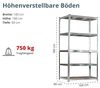 SCHULTE Regalwelt Schwerlastregal 5 MDF-Böden, 180×100×60 cm, 150 kg/Boden, verzinkt Bild 2