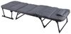 2 in 1 Gartenliege Ruheliege Liegebett Relaxsessel Ruhesessel Gästebett Kopfkissen grau Bild 3
