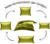 Bettwaesche-mit-Stil Mako-Satin / Baumwollsatin Bettwäsche uni / einfarbig grün Kissenbezug 70x90 cm Bild 4