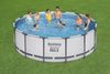 Bestway Steel Pro MAX Frame Pool Komplett-Set mit Filterpumpe Ø 427 x 122 cm, lichtgrau, rund Bild 2