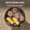 Weber Smokey Joe Original Holzkohlegrill, Ø 37cm Grillfläche, portabeler BBQ Grill, porzellanemaillierten Deckel & Kessel - Schwarz (1111004) Bild 5