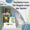 GarPet Küchenregal Spülschrank Organizer schmal Küche Metall Gewürzregal Badezimmer weiß Bild 3
