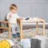 roba Hochstuhl 'Little Stars' - mit Essbrett - wandelbar zu Tisch & Stuhl - Sitz gepolstert - Holz natur Bild 5