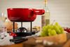 KUHN RIKON Fonduetopf KUHN RIKON Caquelon Fondue Set 8-tlg. Induktion Eisenguss Ø 24 cm rot Bild 2