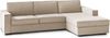 Talamo Italia Eck-Schlafsofa Beatrice, Made in Italy, Drehbare Öffnung mit Matratze und Netz inklusive, Rechte Halbinsel mit Stauraum, mit schmalen Armlehnen, Cm: 260x95h90, Farbe Beige Bild 3
