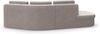 Cavadore Ecksofa Jawa / Bodennahe Eckcouch mit Element 1-sitzig und Trapezecke halbrund (60 Grad) / 266 x 88 x 230 / Flachgewebe, Hellgrau Bild 4