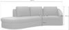 Cavadore Ecksofa Jawa / Bodennahe Eckcouch mit Element 1-sitzig und Trapezecke halbrund (60 Grad) / 266 x 88 x 230 / Flachgewebe, Hellgrau Bild 3