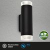 BRILONER – LED Wandleuchte aussen, LED Wandlampe schwarz, IP44 Spritzwasserschutz, 4000K neutralweißes Licht, GU10 inkl. Bild 2