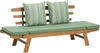 Greemotion 'Hawaii' Multifunktionsbank, klappbare Armlehnen, Akazienholz FSC® natur / grün, 198 x 78 x 68 cm Bild 3