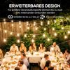 HOMCOM Lichterkette LED Partylichterkette, 15-flammig, RGBW, Fernbedienung, Timer, IP44, erweiterbar Bild 5