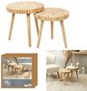 HOME DECO FACTORY GIGOGNE Ausziehtisch, rund, 2 Stück, Holzwerkstoff, braun, 40 x 40 x 40 Bild 5