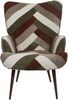 HOME DECO FACTORY, HD0549, Patchwork-Wohnzimmersessel im farbenfrohen und modernen Design, ergonomischer Sitz, ideal für Wohnzimmer oder Büro, pflegeleicht, Maße 69 x 101 x 76 cm, Beige, Grau, Rot, Grün Bild 4