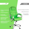 TPFLiving Bürostuhl Ergonomisch Chefsessel Drehstuhl Schreibtischstuhl XXL Denver - Schwerlast Computerstuhl Modern aus Kunstleder mit abgebremsten Rollen - Belastbar bis 210kg - Grün Bild 4