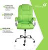 TPFLiving Bürostuhl Ergonomisch Chefsessel Drehstuhl Schreibtischstuhl XXL Denver - Schwerlast Computerstuhl Modern aus Kunstleder mit abgebremsten Rollen - Belastbar bis 210kg - Grün Bild 5