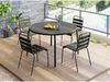 Vente-unique - MIRMANDE Garden dining set Metall Grau - B 110 cm x H 74 cm x L 110 cm Bild 2